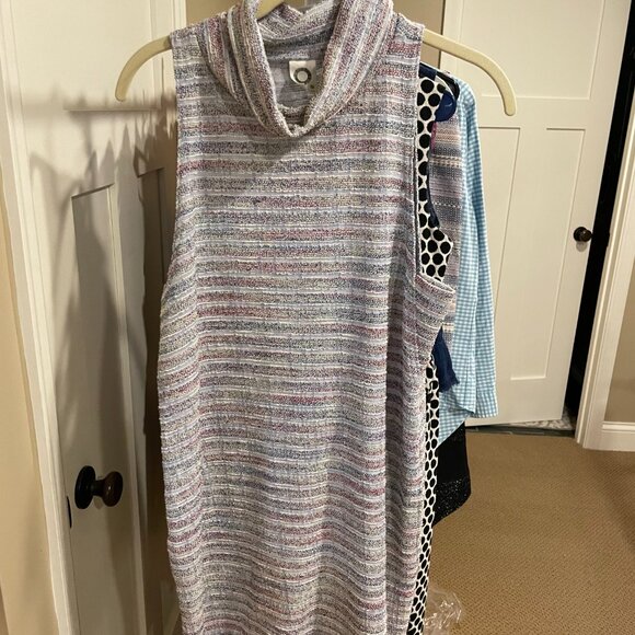 Anthropologie Akemi + Kin Multicolor Tweed Cowl Neck Dress - Picture 2 of 4